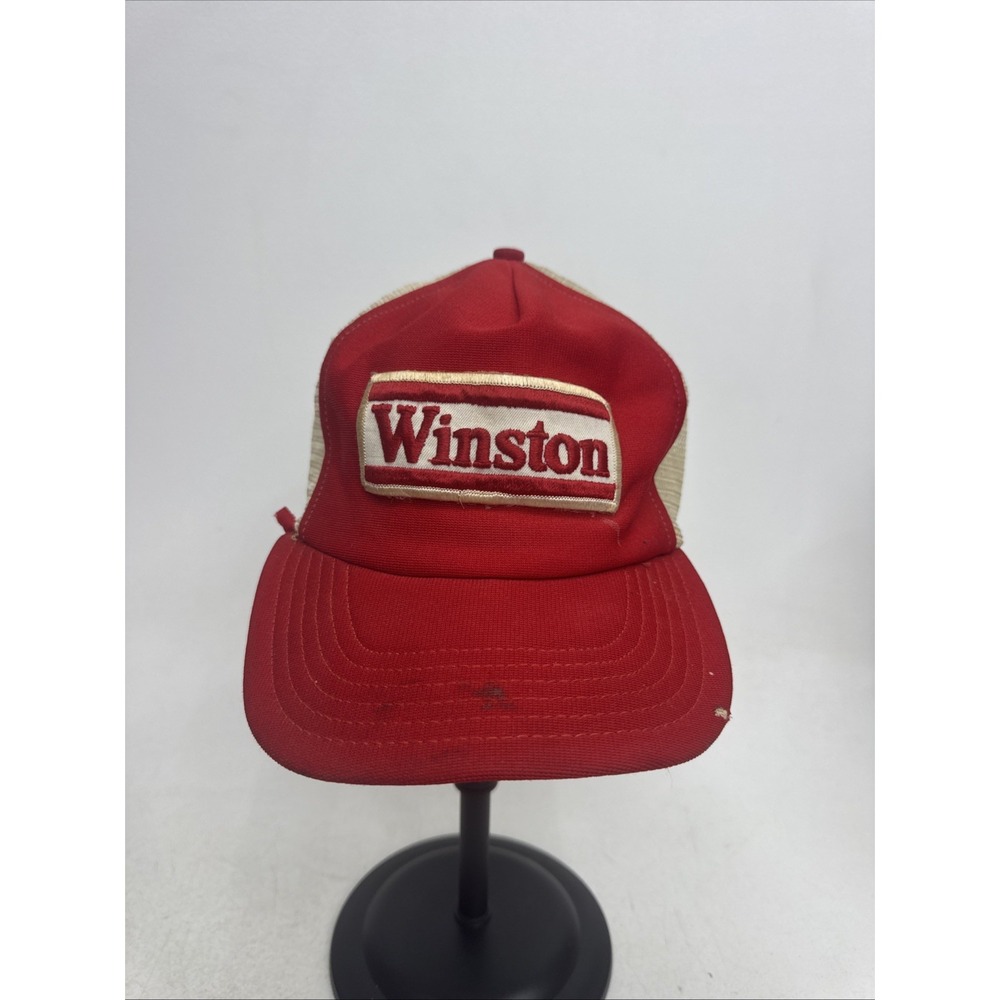 vintage Winston Patch hat cap trucker mesh snapback Needs Replaced
